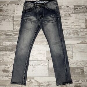 RGSTR Jeans Mens 32x32 Gray Slim Fit Tapered Leg Medium Wash Denim Stretch